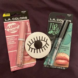 Lip Oil, Plump Gloss, and mirror set